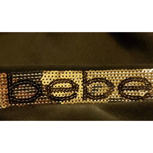 BEBE Women's Black Sequin Striped Joggers - Chic Comfort In Size Medium wom825 - Picture 3 of 7